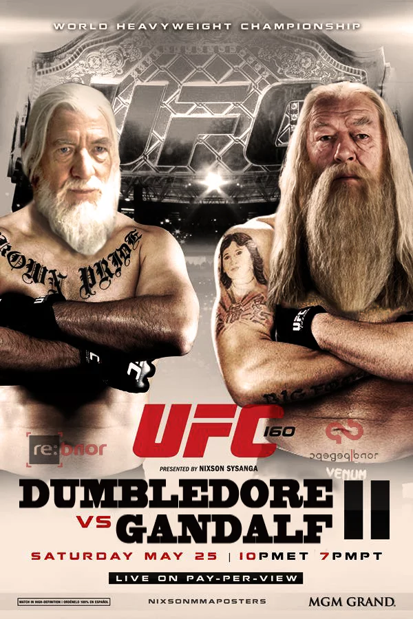 Re: creative. UFC poster. [vol.5+] - My, MMA, Ufc, Poster, Creative, Lionel Messi, Cristiano Ronaldo, Gandalf, Terminator, Longpost