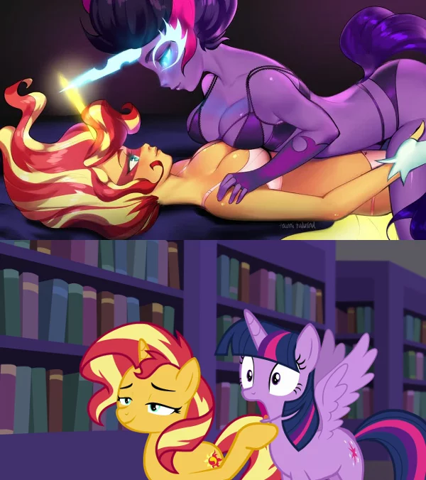 The inevitable future - My little pony, Equestria girls, Sunset shimmer, Twilight sparkle, MLP Lesbian, MLP Suggestive, Shipping