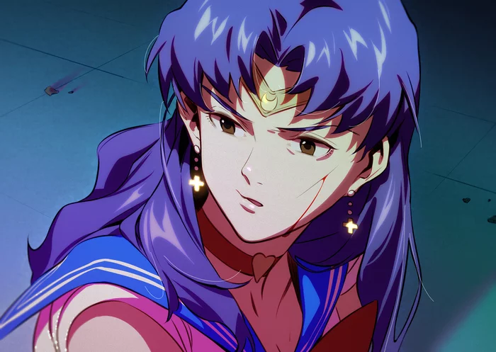 Another redraw... - Sailormoonredraw, Sailor Moon, Crossover, Evangelion, Misato katsuragi