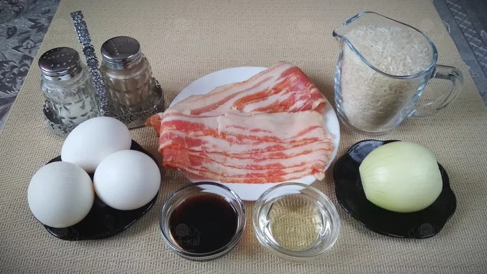 Rice with Bacon and Egg! - My, Recipe, Chew-Ka!, Rice, Bacon, Eggs, Food, Yandex Zen, Longpost, Cooking
