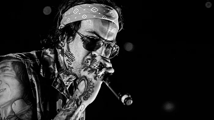 Yelawolf | 27-02-2020 | Москва - Моё, Yelawolf, Концерт, Черно-белое, Концертное фото, Nikon, Длиннопост