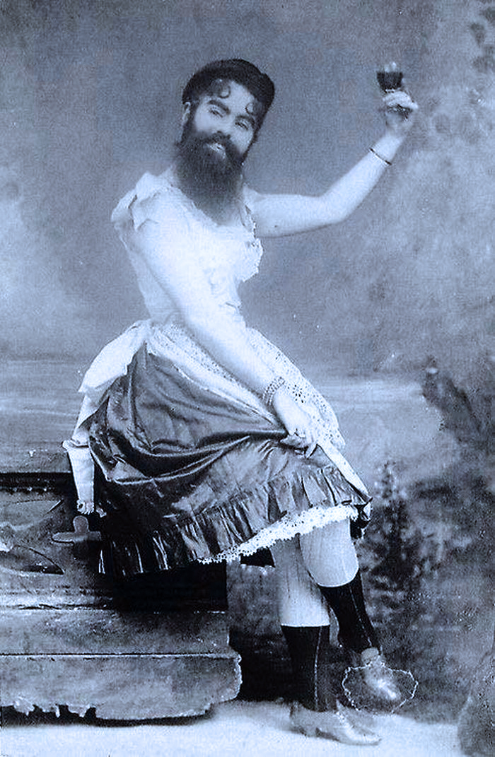 American bearded woman - USA, Beard, Female, Black and white photo, 19th century, Circus, Retro, Women