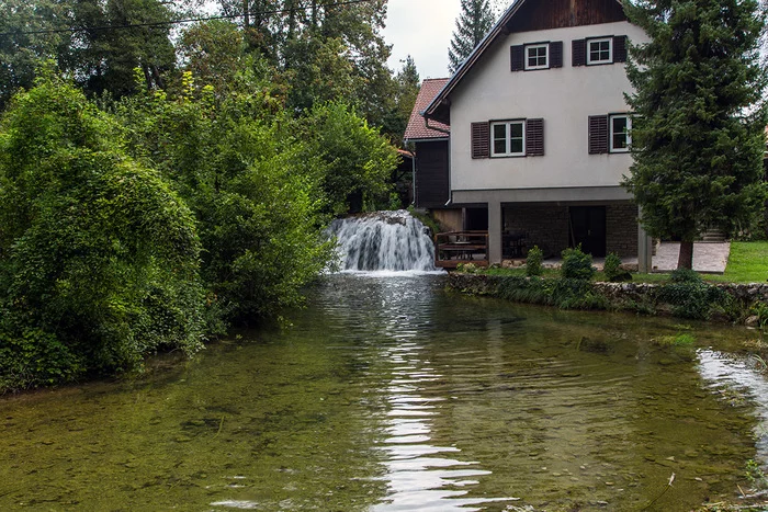 River and waterfall in the yard. Croatia. Rastoke village - My, Waterfall, River, Village, Longpost, Croatia