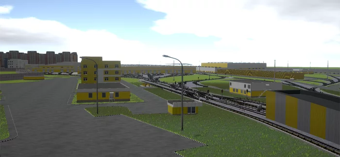 Solntsevo depot in the Moscow metro simulator Metro Simulator 2020 - My, Metro, Simulator, Games, Driver, Moscow, Depot, A train, Railway, Longpost