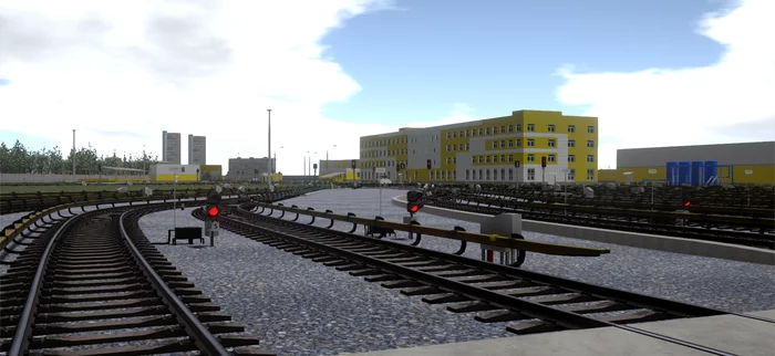 Solntsevo depot in the Moscow metro simulator Metro Simulator 2020 - My, Metro, Simulator, Games, Driver, Moscow, Depot, A train, Railway, Longpost