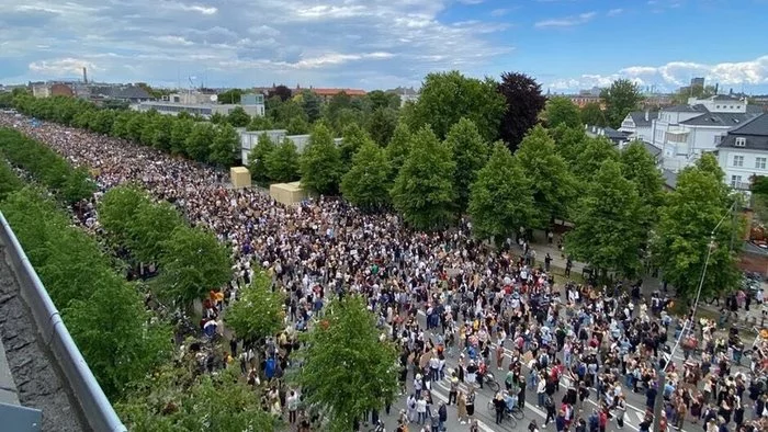 Митинг в Копенгагене - Митинг, Протест, США, Европа, Копенгаген, Смерть Джорджа Флойда, Видео