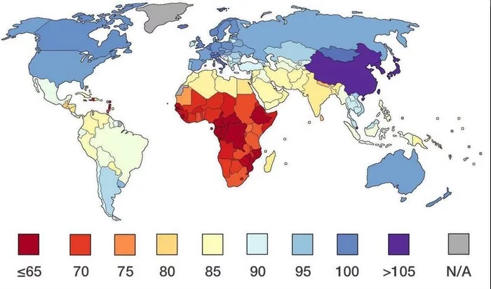 Average IQ (Intelligence Quotient) in countries of the World - IQ, Statistics, Intelligence