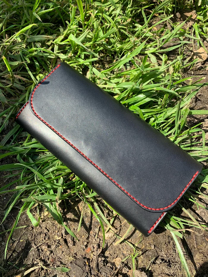 Gift for mother-in-law! - My, Wallet, Leather products, With your own hands, Longpost, Needlework without process