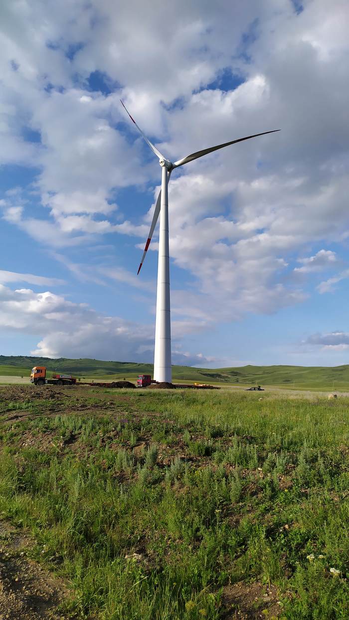 The beginnings of a wind farm - My, Wind farm, Wind generator, The photo, Stavropol region, Longpost