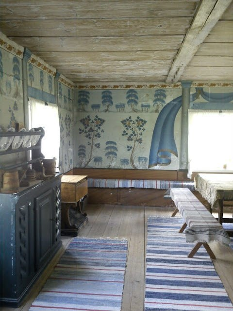 Norwegian and Swedish interiors of the 18th and 19th centuries - House, Izba, Painting, Art, Norway, Sweden, Longpost