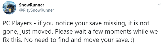 SnowRunner saves are disappearing again (don't touch anything!) - My, Snowrunner, Epic Games Store, Preservation