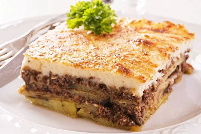 Greek moussaka - My, Moussaka, Second courses, Recipe, Dinner, Lasagna, Vegetables, Longpost, Cooking, Food