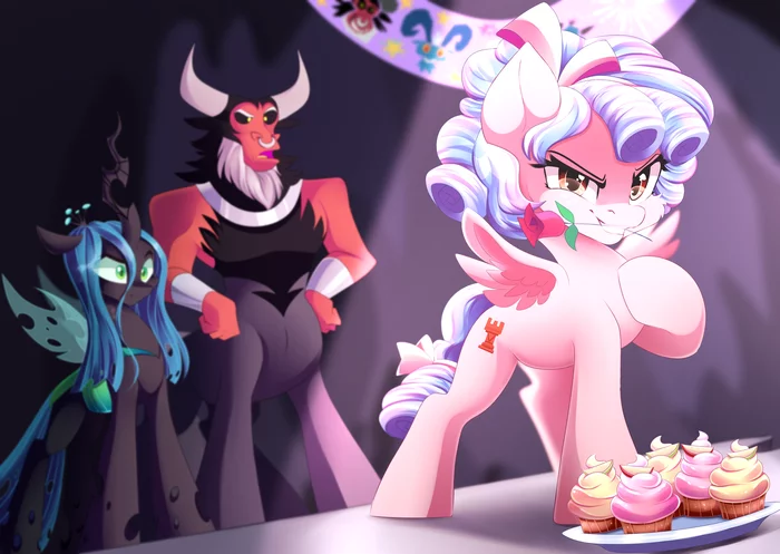 Коза Глоу - My Little Pony, Cozy Glow, Queen Chrysalis, Tirek