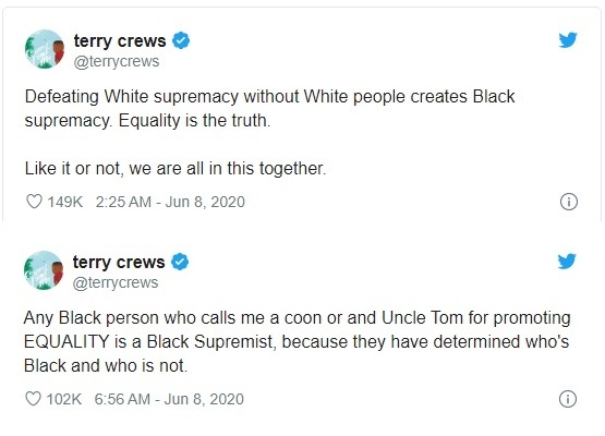 Terry Crews (the same man from old spice) spoke out against BLM, in response he was discharged from black - Terry Crews, Racism, Screenshot