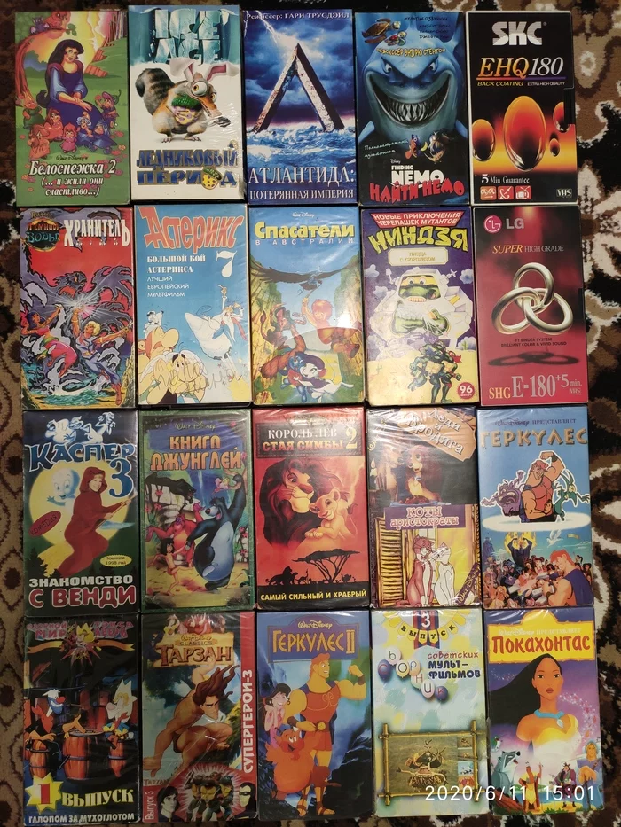 Children's treasures - My, VHS, Cassette, Walt disney company, , Childhood of the 90s, Collection, Longpost, Movies