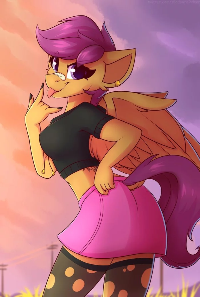 Rebel - My little pony, Scootaloo, MLP Edge, Anthro