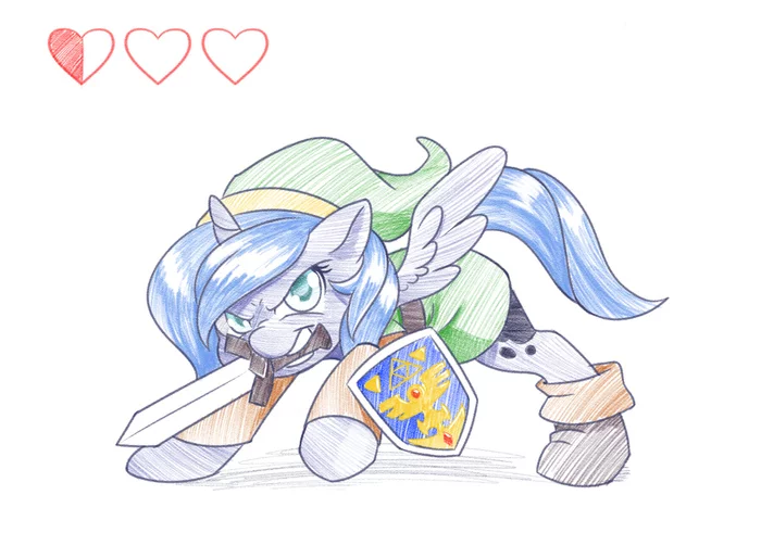 Legend of the Pony - My little pony, The legend of zelda, Crossover, Princess luna, Art, Games, Crossover