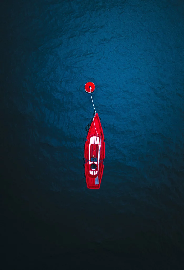 red boat - A boat, Water, Brightness, Red, Reddit, The photo