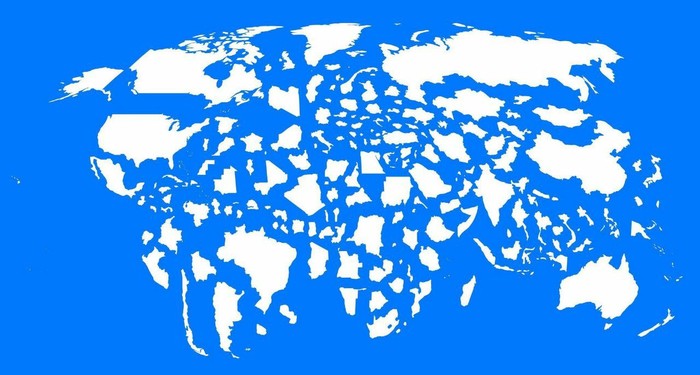 Карта мира, на которой все страны соблюдают самоизоляцию
