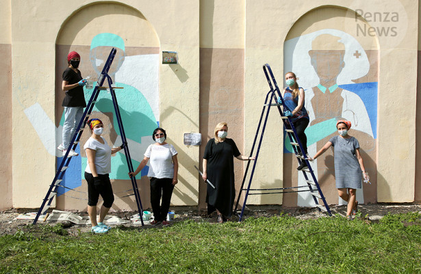 Graffiti dedicated to doctors in Penza - Doctors, Graffiti, Coronavirus, Thank you, Longpost