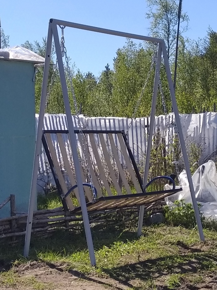 Качели из металлолома Своими руками, Качели, Сад, Длиннопост