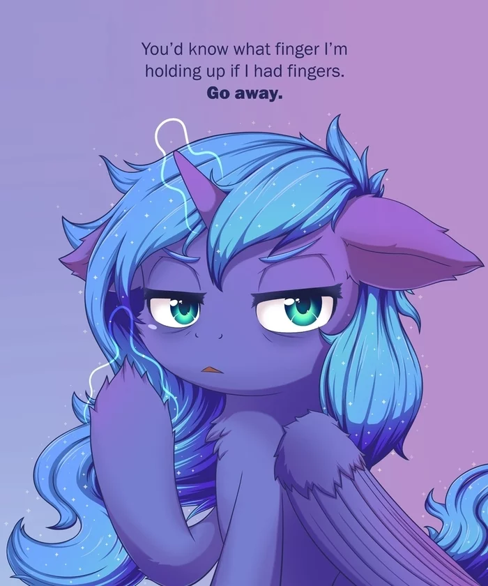 You would understand which finger I'm showing if I had fingers - My little pony, Princess luna