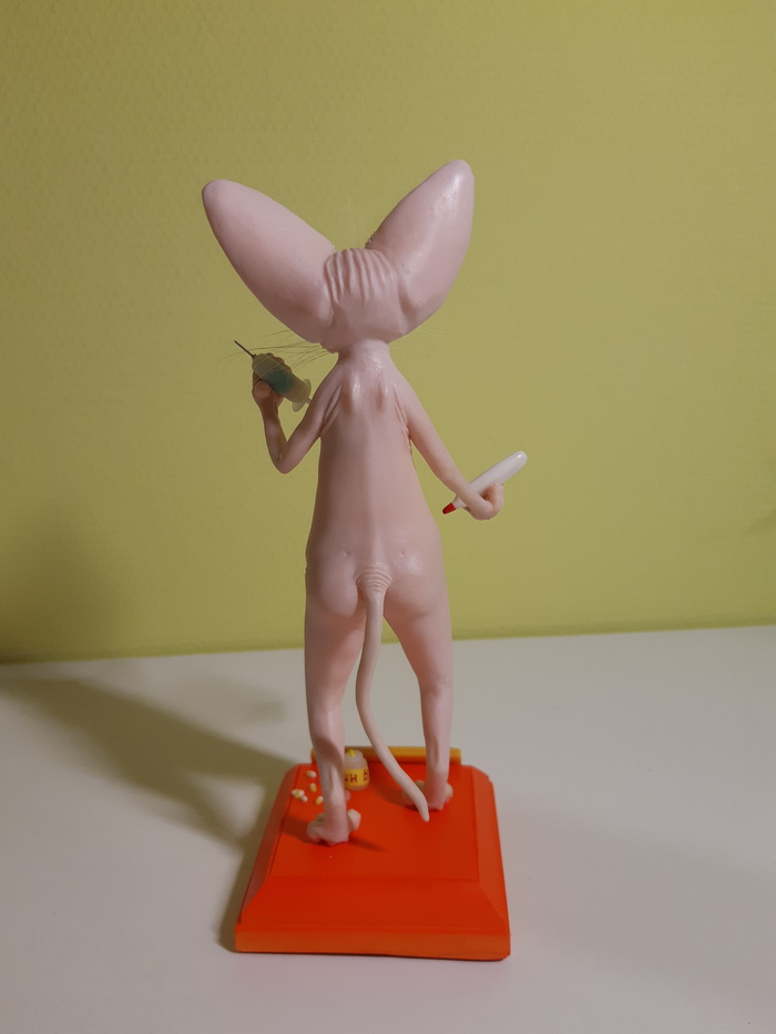 Котик медик Полимерная глина, Ручная работа, Своими руками, Рукоделие с процессом, Творчество, Кот, Сфинкс, Фигурки, Длиннопост