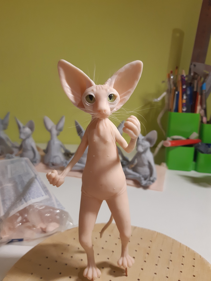 Котик медик Полимерная глина, Ручная работа, Своими руками, Рукоделие с процессом, Творчество, Кот, Сфинкс, Фигурки, Длиннопост