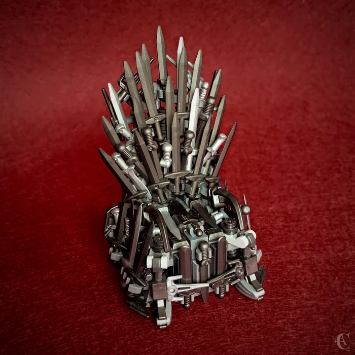 The Iron Throne from Game of Thrones made from Lego - Lego, Game of Thrones, Throne, Iron throne, Constructor, The photo, PLIO