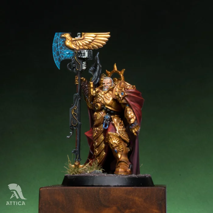 Captain-General Trajann Valoris - My, Painting miniatures, Warhammer 40k, Warhammer, Miniature, Toy soldiers, Desktop wargame, Painting, Adeptus Custodes, Longpost