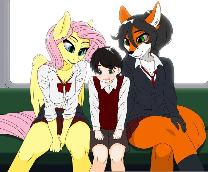 This will end in snu snu - My Little Pony, Fluttershy, MLP Edge, Антро, Фурри