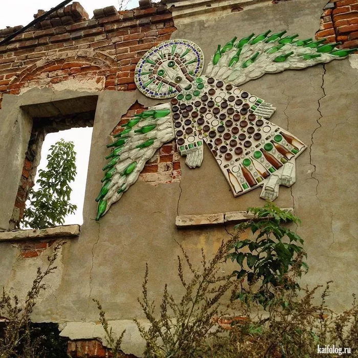 Alcangel - Kolomna, Art, Bottle, Angel, Street art