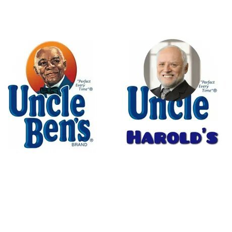 It's time to change the logo - Uncle ben, Logo, Harold hiding pain