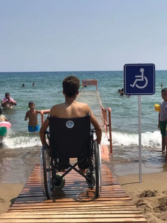Post #7535745 - Ramp, Disabled carriage, Help for people with disabilities, Sea, Milota, Care, Longpost, Beach