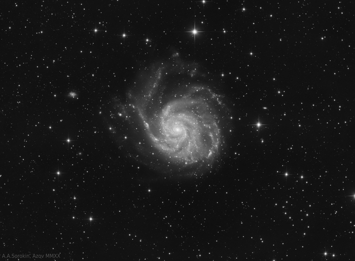 Галактика М101 "Вертушка" за 8 ночей съемок