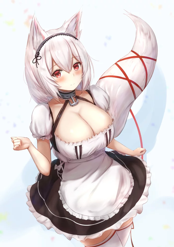 Sirius - Аниме, Anime Art, Azur Lane, Sirius, Грудь, Animal Ears