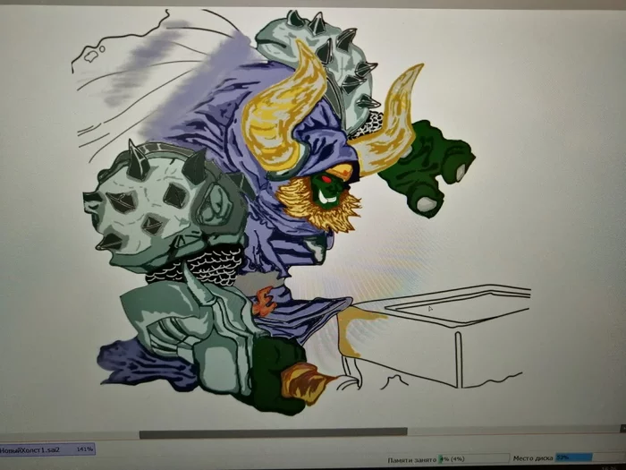 Minotaur. I drew the skin. Mobile Legends: Bang Bang - My, Mobile Legends, Minotaur, MOBA, Longpost