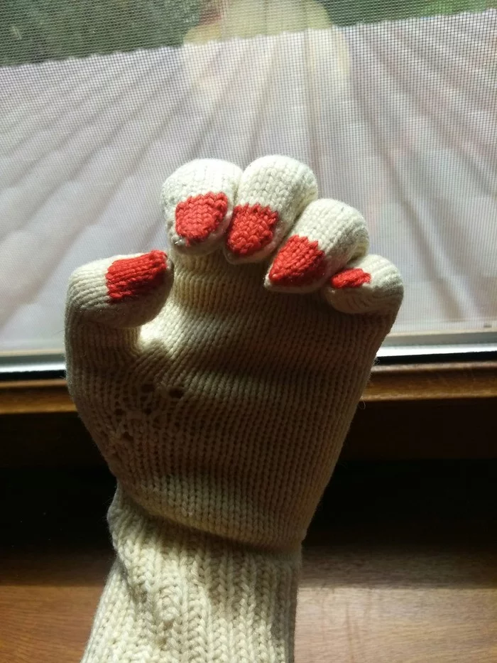 Perfect manicure - My, Gloves, Manicure, Knitting, Fashion, Fashionista, Fashionistas and fashionistas, Ingenious, Longpost