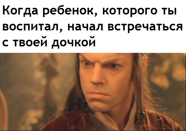 Вот это поворот - Властелин колец, Элронд, Арагорн, Арвен, Картинка с текстом, Перевел сам, Родители и дети