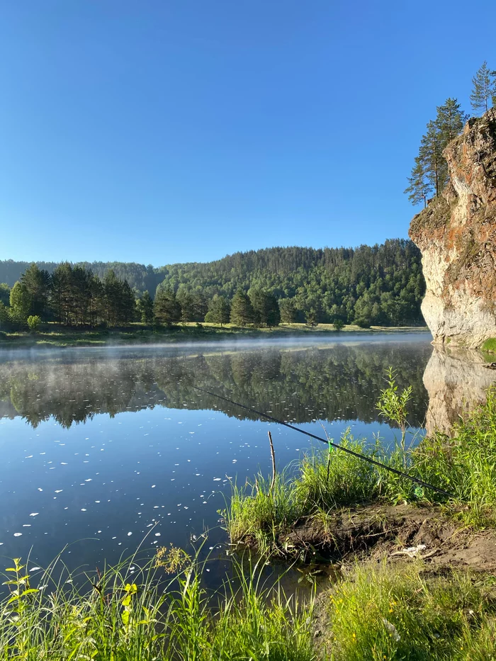 Fishing on the Belaya River - My, River, The rocks, Fishing