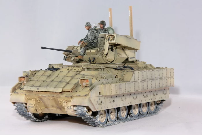 M3A3 BRADLEY w/BUSK III - My, Stand modeling, Airbrush, USA, , , Scale model, Prefabricated model, Longpost, Armored vehicles