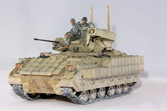 M3A3 BRADLEY w/BUSK III - My, Stand modeling, Airbrush, USA, Armored vehicles, Iraq, Scale model, Prefabricated model, Longpost