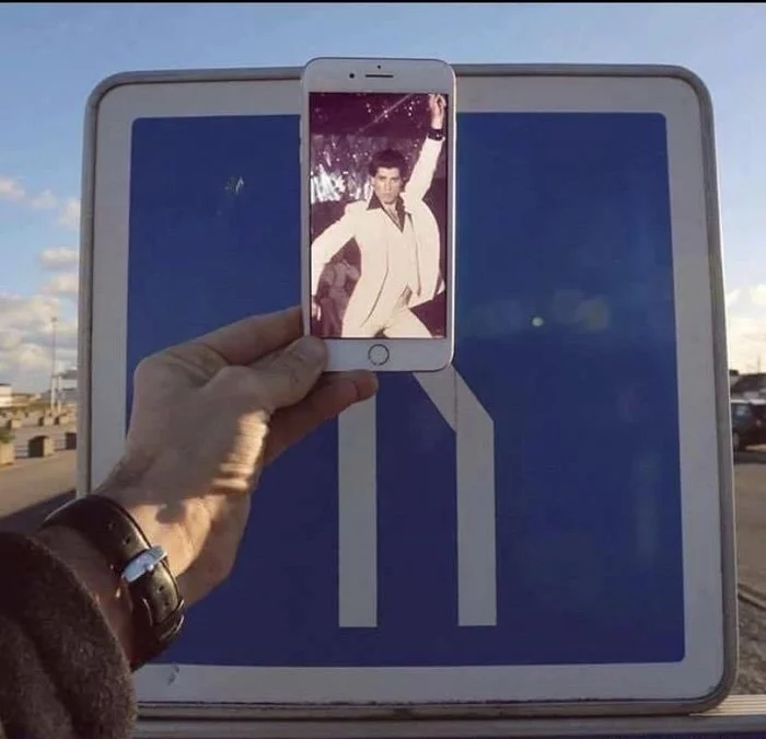 Dancer - The photo, Dancers, Road sign, John Travolta, Collage