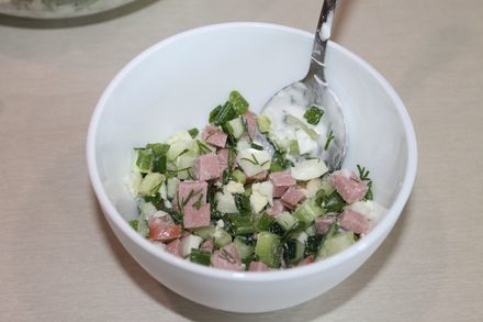 Okroshka with whey - My, Okroshka, Dinner, Summer, Recipe, Food, Cooking, Dish, Longpost