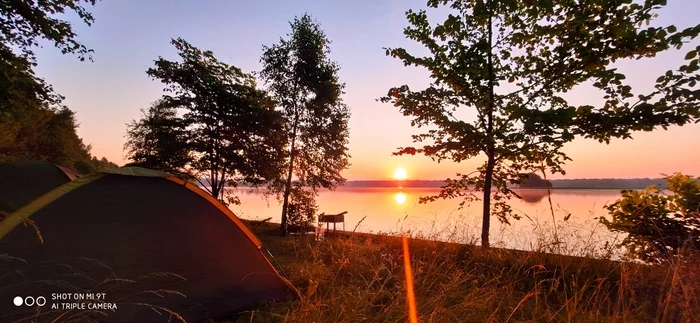 Camping on the Istra Reservoir - My, Istra, Sunrise, Camping