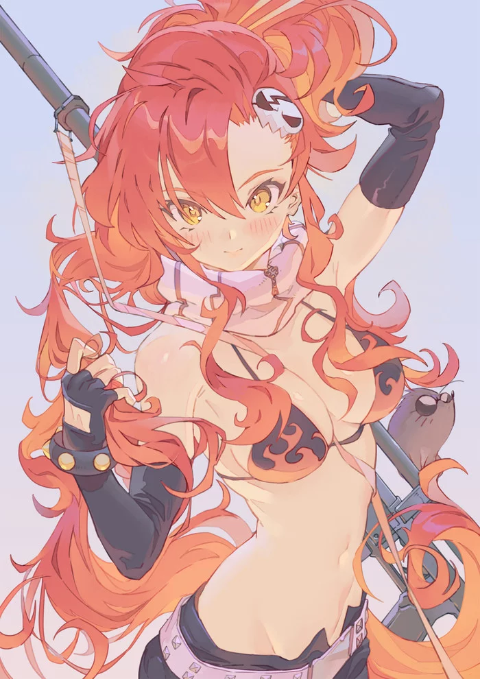 The girls were brought from the surface) - Anime, Art, Anime art, Gurren lagann, Yoko Littner, Hong