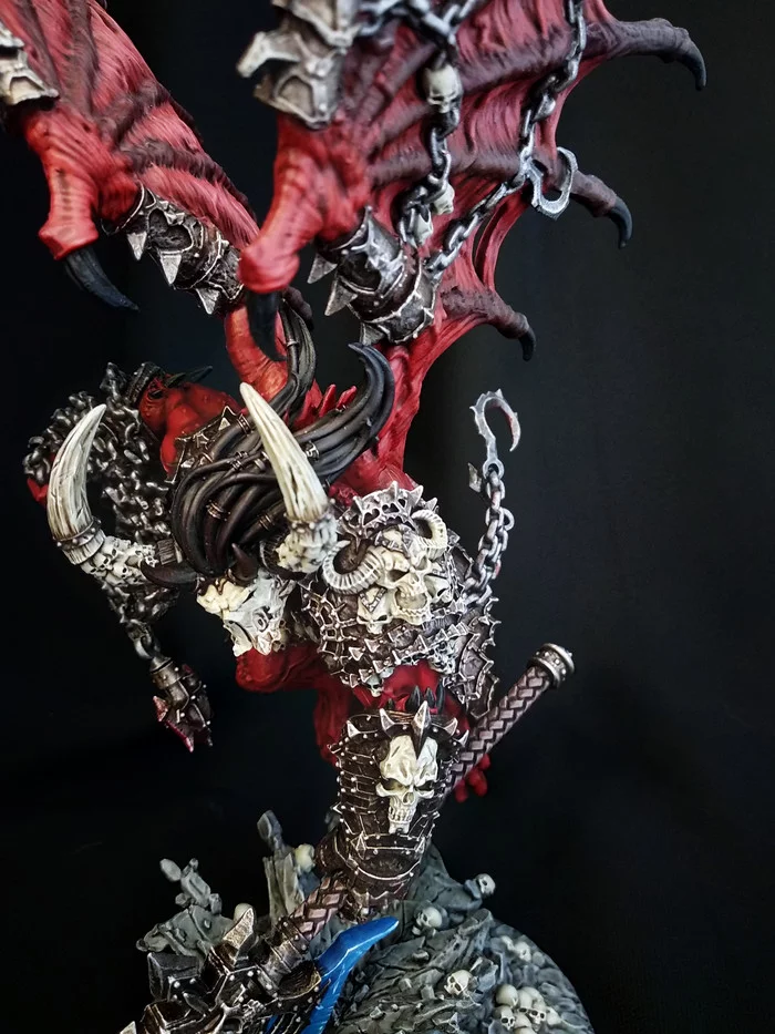 Even angrier, even bigger, even redder - My, Painting miniatures, Warhammer 40k, Warhammer, Chaos daemons, Longpost