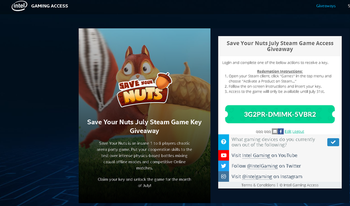 Save Your Nuts Free July Access Steam Steam , Steam, 