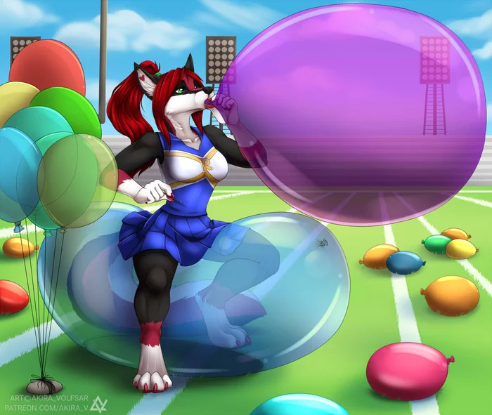 Balls on the field - Furry, Art, Akira, Air balloons
