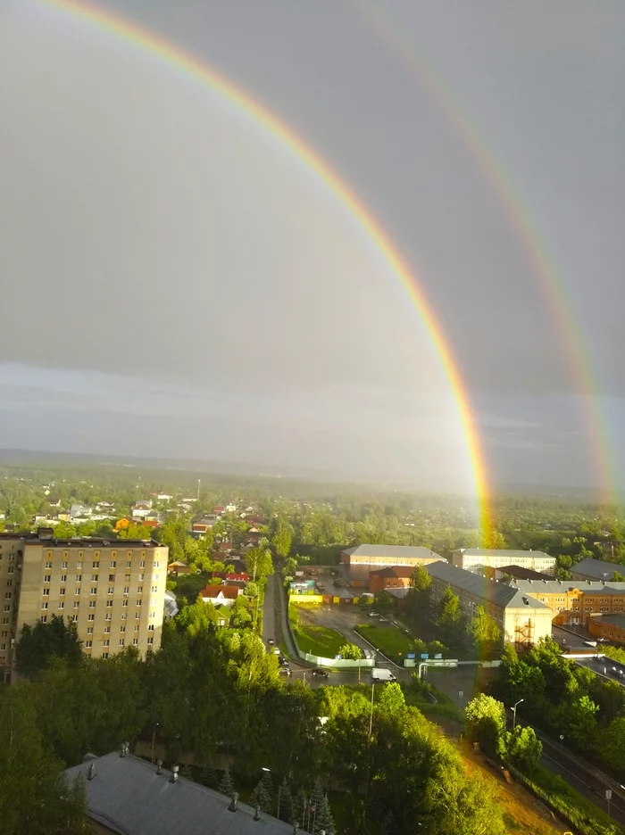 Double Rainbow. Sergiev Posad - My, Rainbow, Double Rainbow, The photo, Sergiev Posad